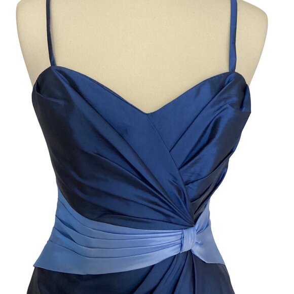 Impression Bridal Iridescent Blue Short A-Line Prom Dress Size 10 - Picture 3 of 9